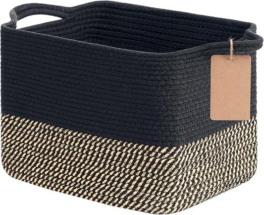 Goodpick Woven Storage Basket for Shelves, Small Wicker Baskets for Shoes,Towel, Toy Baskets Storage Kids, Empty Gift Bask...