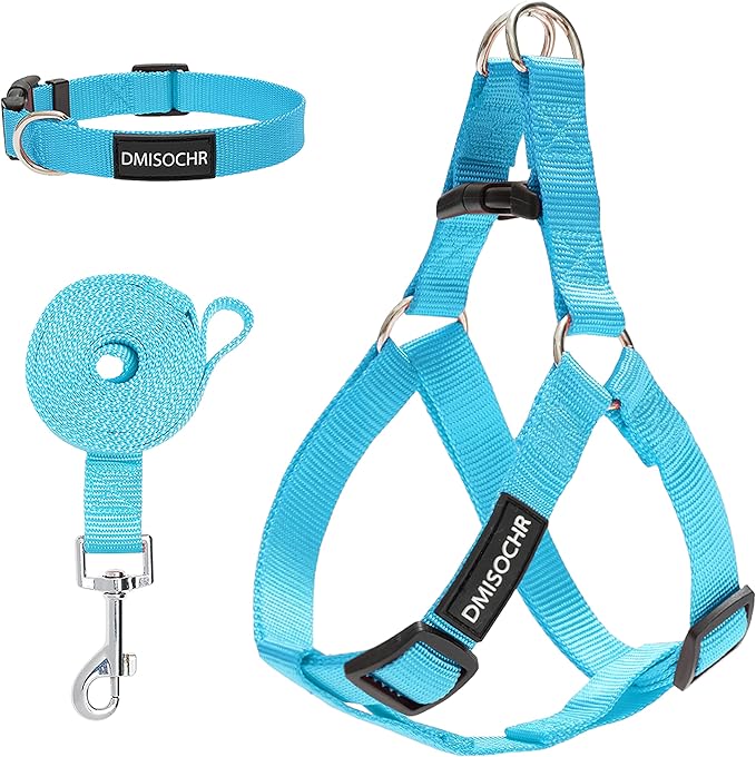 No Pull Dog Harness - Adjustable Step-in Harness & Leash Set for Small, Medium, Large Dogs - Escape Proof Soft Pet Harness...