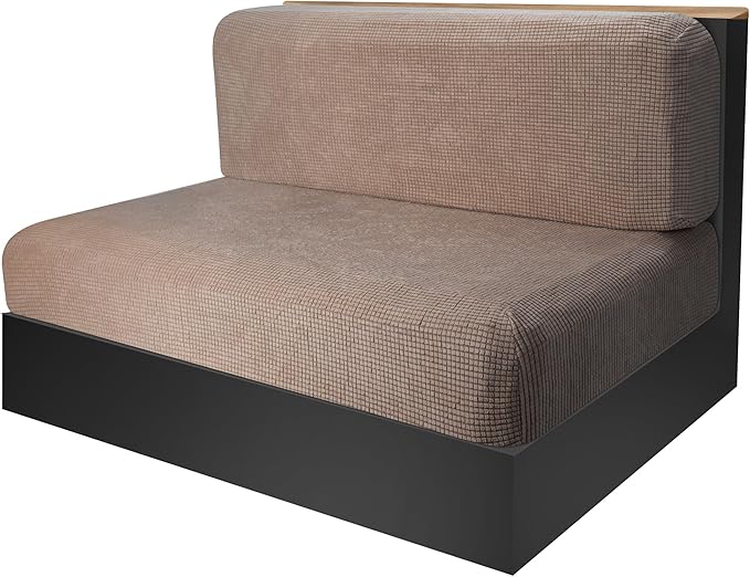 RunNico RV Dinette Cushion Cover-Elastic Camper Cushion Slipcovers-Stretchable Loveseat Sofa Furniture Protector for RV Ca...