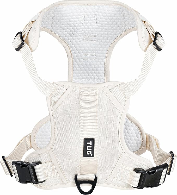 TUG Dog Harness with 2 Leash Connection Points | Adjustable, Padded, Lightweight | Handle on Back | No-Pull Front Clip (Sm...