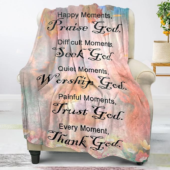 COMFAR Christian Gifts for Women Faith, Inspirational/Religious/Spiritual Gifts for Adults, Soft Throw Blankets for Women/...