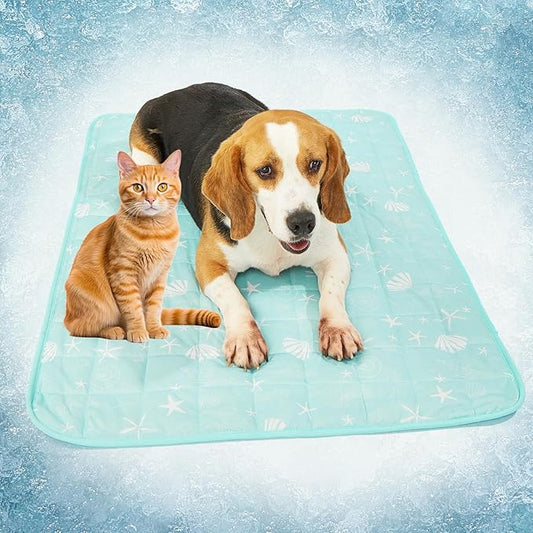 SUPRIY Pet Cooling Mat for Dogs & Cats - Qmax 0.4 Waterproof Cooling Pad, Summer Heat Relief Mat with Japanese Polyester T...