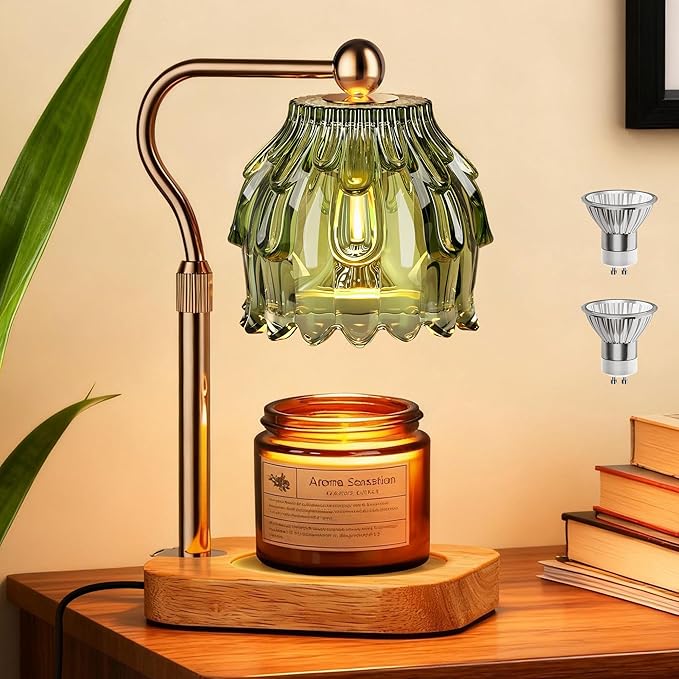 Candle Warmer Lamp with Timer Dimmer - Birthday Gift for Women Mom, Electric Wax Melter Warmer Adjustable Height for Jar C...