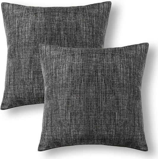 Jeanerlor Pack of 2 Decor Burlap Natural Style Lined Linen 18x18 inch Throw Pillow Cases Cushion Cover for Living Room/Chr...