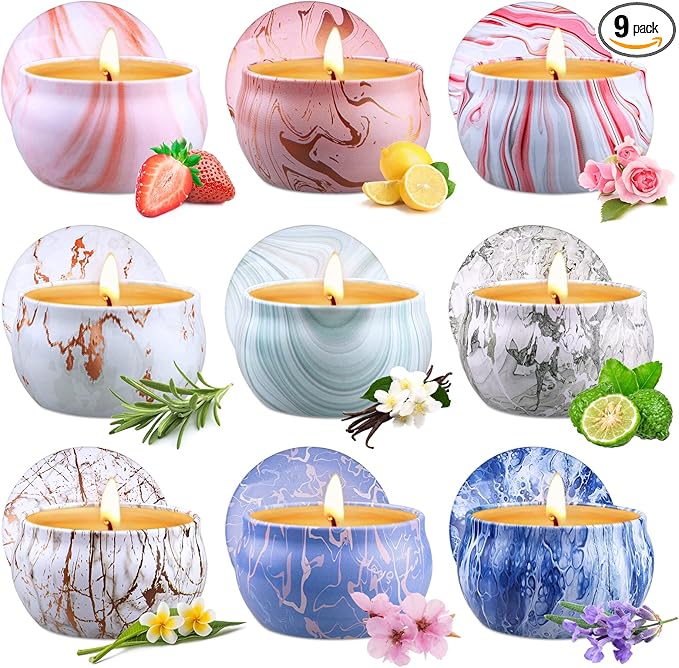 Scented Candles Gifts for Women, 2.5oz Aromatherapy Candles for Home Scented, Long Lasting Soy Wax Candle Sets for Women G...