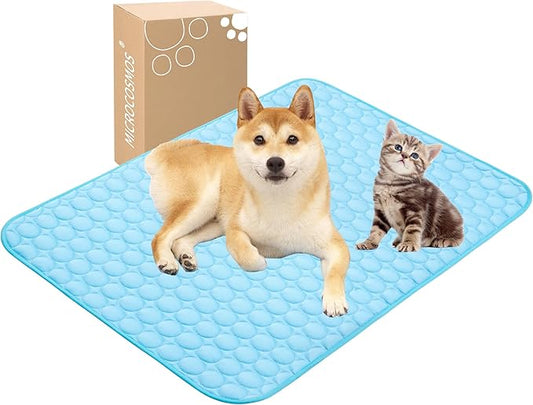 MICROCOSMOS Summer Cooling Mat & Sleeping Pad- Water Absorption Top, Materials Safe, Easy Carry, EZ Clean. Keep Cooling fo...