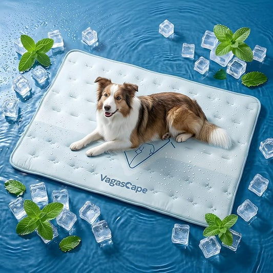 Vagascape Dog Cooling Mat 3.0 Double-Sided Usable, Thick Durable Pet Cooling Mat for Extra Large Pet, 35" x 23" Washable C...