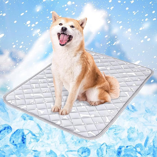 NACOCO Dog Cooling Mat with Non-Slip & Internal Waterproof Leakproof Design, Extra Thick, Machine Washable for Medium and ...