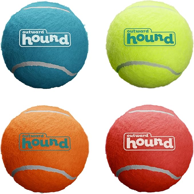 Outward Hound Squeaker Ballz – Squeaky Tennis Balls for Dogs Under 50 lbs, Interactive Dog Toy for Fetch & Training, Mediu...