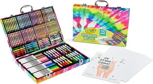 Crayola Inspiration Art Case Coloring Set - Tie-Dye (140ct), Essential Easter Basket Stuffers, Art Supplies Set For Kids, ...