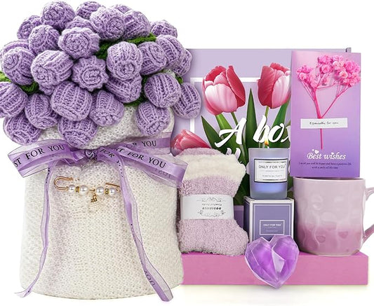 Mothers Day Birthday Gifts for Women Self Care Package Get Well Soon Gift Baskets, Thinking of You Sympathy Spa Gift Set ...