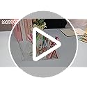 Mototo 2 Pieces Clear Acrylic Pen Holder & Pencil Cup Clear Makeup Bush Holder Acrylic Desktop Stationery Organizer for Of...