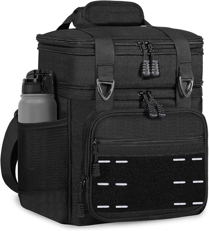 Lunch Box Cooler Bag - Tactical Insulated Lunchbox for Men - Large Soft Expandable Lunch Pail for Adults Work Outdoor Shif...