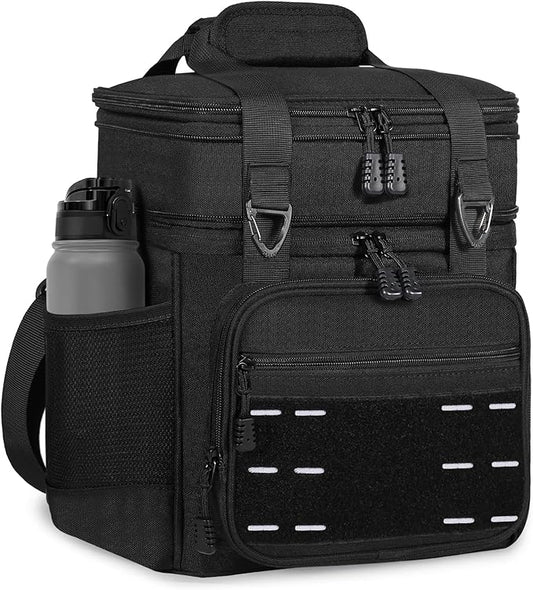 Lunch Box Cooler Bag - Tactical Insulated Lunchbox for Men - Large Soft Expandable Lunch Pail for Adults Work Outdoor Shif...