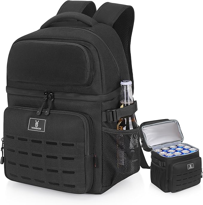 VS VOGSHOW Insulated Double Deck Cooler Backpack for Men Women, 36 Cans Large Leakproof Cooler Bag for Camping, Hiking, Pi...