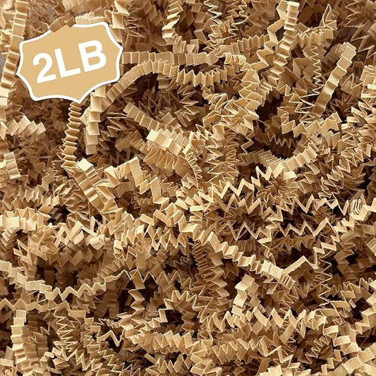 Corlcol 2LB Crinkle Cut Paper Shred Filler for Bag Gift Box Basket Confetti Paper Shreded Stuffing Decoration for Christma...