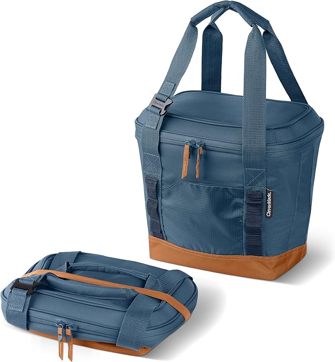 CleverMade Pacifica Collapsible Cooler Bag – Small Portable Cooler Bag for Travel, Foldable Insulated Cooler for Beach, Pi...
