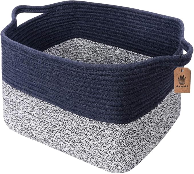 Goodpick Cube Storage Bins - Shelf Baskets for Towel Book Clothes, Closet Storage Bins for Office Woven Toy Basket for She...