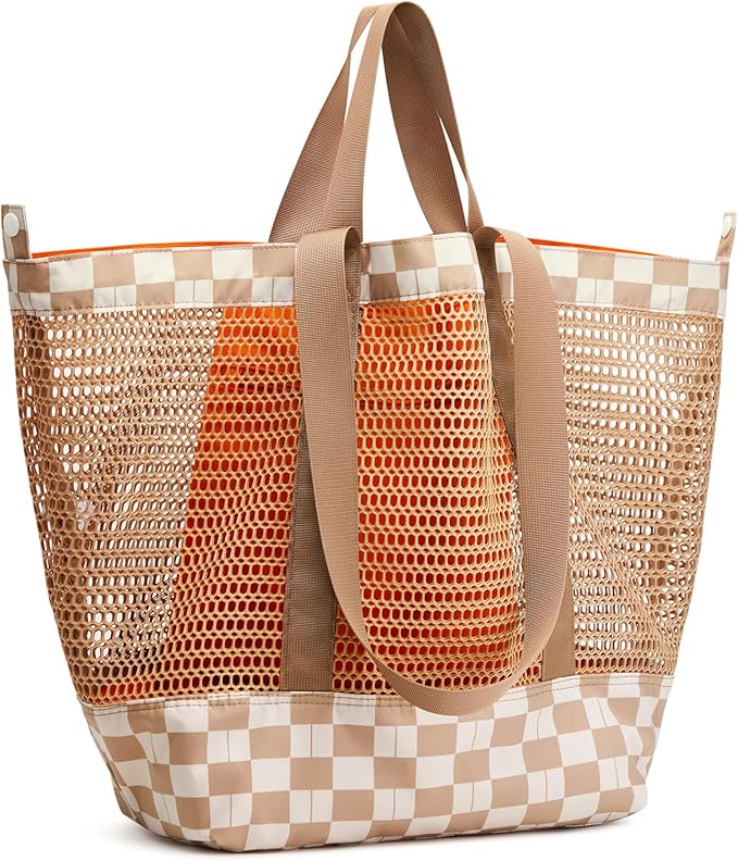 G4Free Mesh Beach Bags for Women Men Extra Large Packable Beach Tote Bag Reversible Travel Pool Shopping