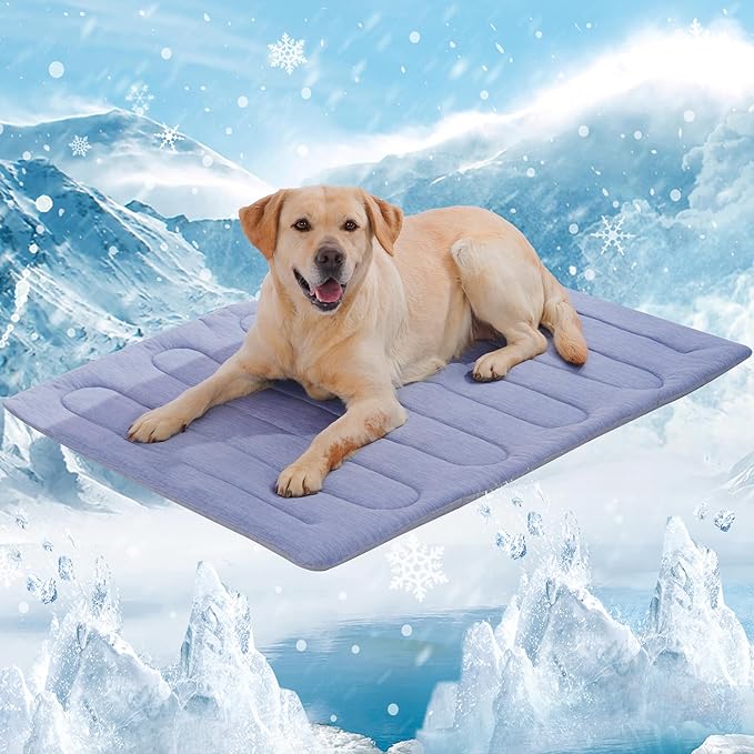 MARUNDA Dog Cooling Mat, No Need to Freeze Or Refrigerate This Cool Pet Pad Cat Mats- Keep Your Pet Cool, Machine Washable...