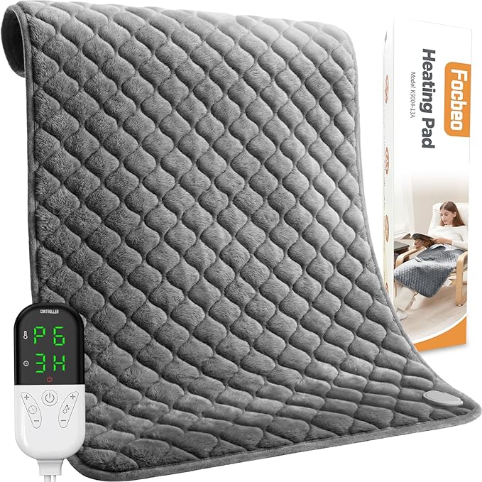 King Size Heating Pad for Back 32"x24" Extra Large Electric Heating Pad for Body Neck Shoulder Auto Shut Off Heat Pad Temp...