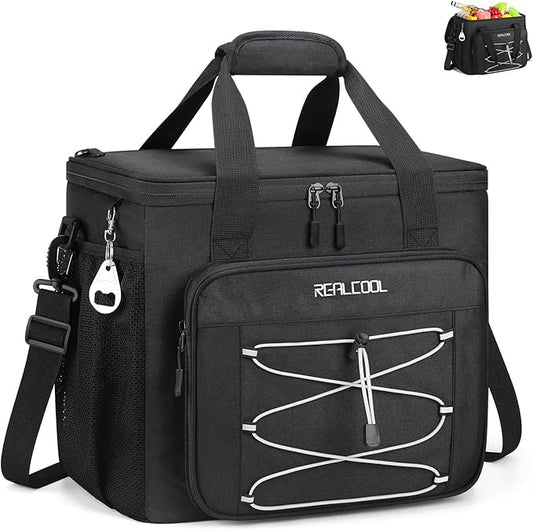 RealCool Soft Cooler Bag 35/45Can, Collapsible Cooler Insulated Leak Proof, Large Lunch Box for Men Women, Soft-Sided Cool...