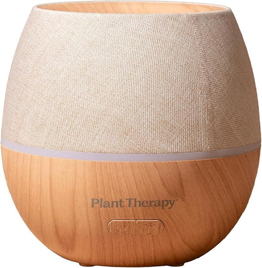Plant Therapy Drift Linen Essential Oil Diffuser, Stylish Linen Cover Adds a Soft, Natural Touch to Any Space, Intermitten...