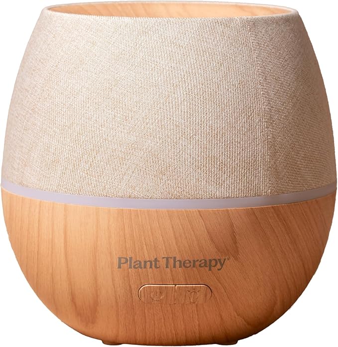 Plant Therapy Home Drift Linen Essential Oil Diffuser, Stylish Linen Cover Adds a Soft, Natural Touch to Any Space, Interm...