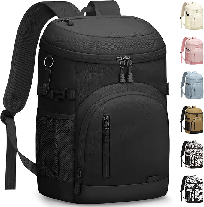Pritent Cooler Backpack Insulated Waterproof,30/45 Cans Backpack Coolers Leakproof Lunch Backpack for Men Women Portable S...