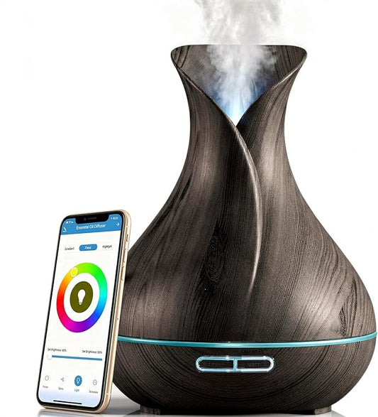 Sierra Modern Home Smart WiFi Humidifier - Aromatherapy Essential Oil Diffusers with App Control & Voice Control - Works w...