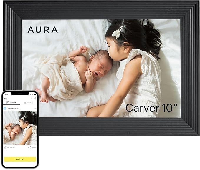 Aura 10" HD Digital Picture Frame | Wirecutter's Best Digital Frame for Gifting | Send Photos Directly to Your Frame from ...