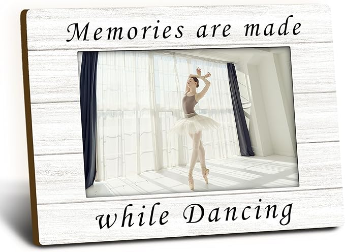 Foyoulame Dance Picture Frame 4x6, Dance Recital Gifts Wooden Picture Frame, Ballerina Tap Recital Gifts for Dancer, Memor...