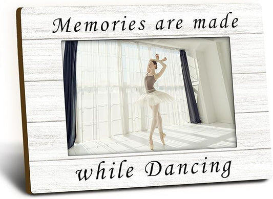 Foyoulame Dance Picture Frame 4x6, Dance Recital Gifts Wooden Picture Frame, Ballerina Tap Recital Gifts for Dancer, Memor...