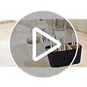 Toothbrush Holders for Bathrooms, Bamboo Tooth Brush Holder with 5 Slots Bathroom Vanity Organizer Countertop for Electric...