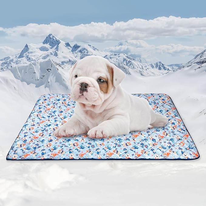 Tuiskusa Premium Cooling Blanket for Dogs Pet Cooling Pads Washable Pet Cool Mat for Cats Hot Weather Puppy Lightweight Th...