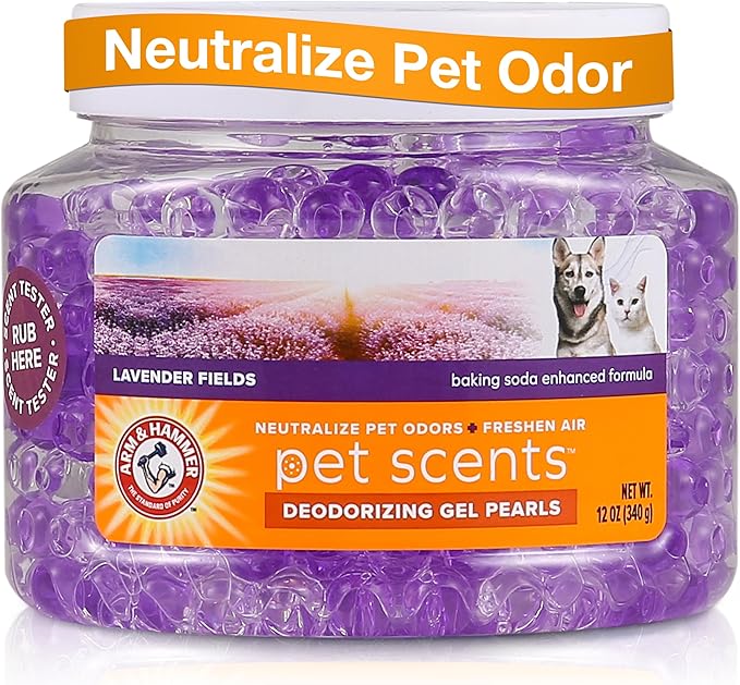 Arm & Hammer for Pets Air Care Pet Scents Deodorizing Gel Beads, Pet Odor Eliminator for Rooms Closets and Small Spaces wi...