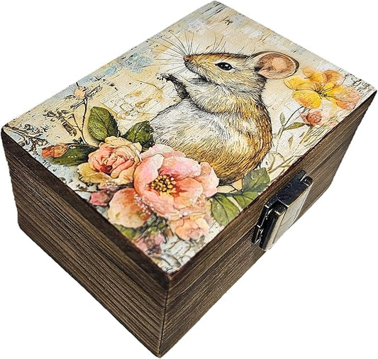 RK Collections Mouse Trinket Box Small Jewelry Keepsake Box | Storage Box for Girls Women | Gift Idea, Animal Lover Orname...