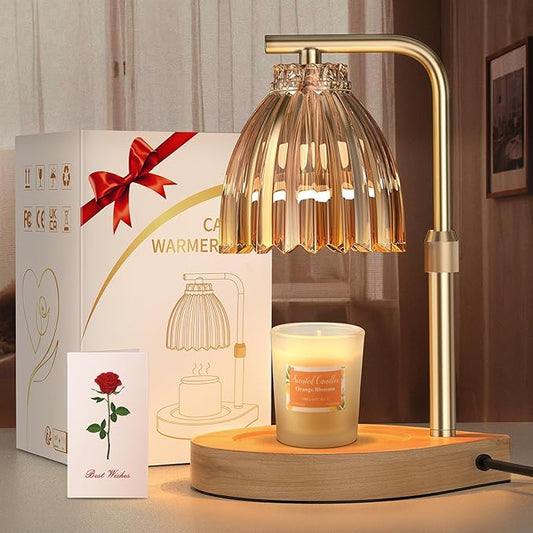 Mothers Day Gifts, Candle Warmer Lamp with Adjustable Height, Timer & Dimmer, Birthday Gifts for Women, Elegant Gift Box &...