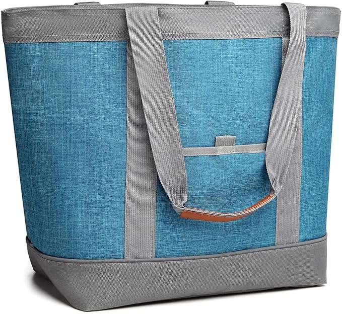 Awordo Insulated Cooler Bag Leakproof Thermal Insulation Collapsible Cooler Tote with Zippered, Reusable Cooler Bags