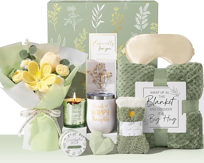 Mothers Day Birthday Gifts for Women Self Care Package Get Well Soon Gift Baskets, Thinking of You Sympathy Spa Gift Set ...