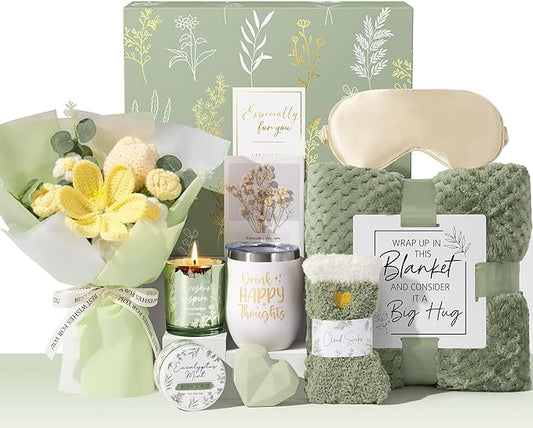 Mothers Day Birthday Gifts for Women Self Care Package Get Well Soon Gift Baskets, Thinking of You Sympathy Spa Gift Set ...