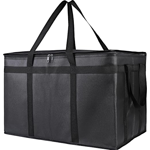 Bodaon Insulated Food Delivery Bag, XXXL Pizza Delivery Bags for Hot and Cold Food, Commercial, Large Capacity Reusable Wa...
