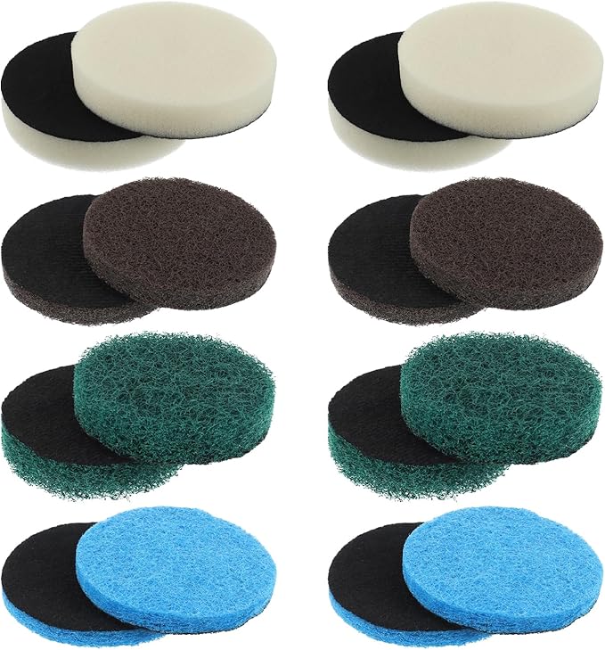 EPLZON 16pcs Electric Cleaning Brush Pad Set 4 Foam Pads 4 Kitchen Mats 4 Performance Pads 4 Microfibre Pads fit for Dreme...