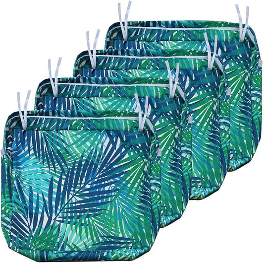 NettyPro Outdoor Cushion Cover Waterproof Patio Chair Seat Cushion Slip Cover 4 Pack, 20 x 18 x 4 Inch