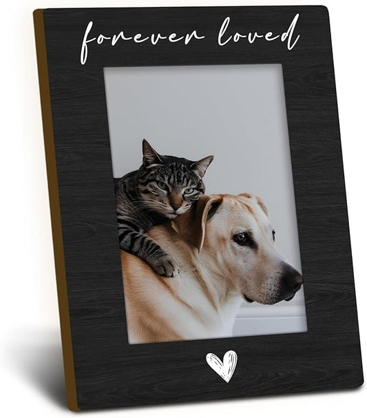 Foyoulame Pet Memorial Dog Cat Picture Frame 4x6, Loss of Dog Sympathy Gift Wooden Picture Frame, Memorial Gifts for Dogs ...