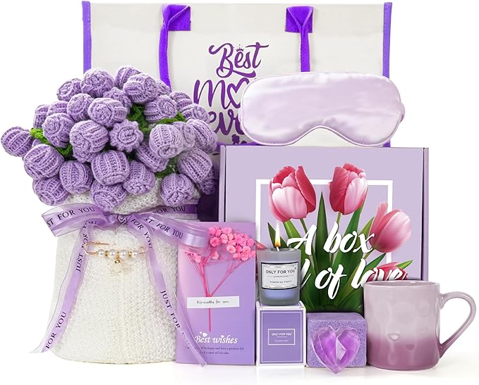 Mom Gifts for Mothers Day, Birthday Gifts for Women-Self Care Thank You Friendship Anniversary Retirement Get Well Gift Ba...