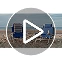 SUNNYFEEL Extra Wide 28" Low Beach Chair 5 Position Lay Flat, XL Oversized Portable Folding Camping Chairs with Cup Holder...