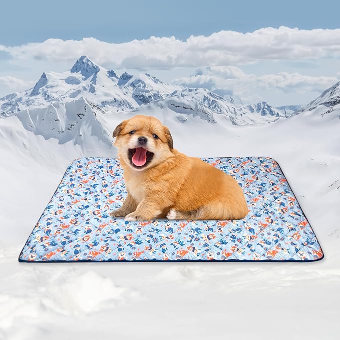 Tuiskusa Premium Cooling Blanket for Dogs Pet Cooling Pads Washable Pet Cool Mat for Cats Hot Weather Puppy Lightweight Th...