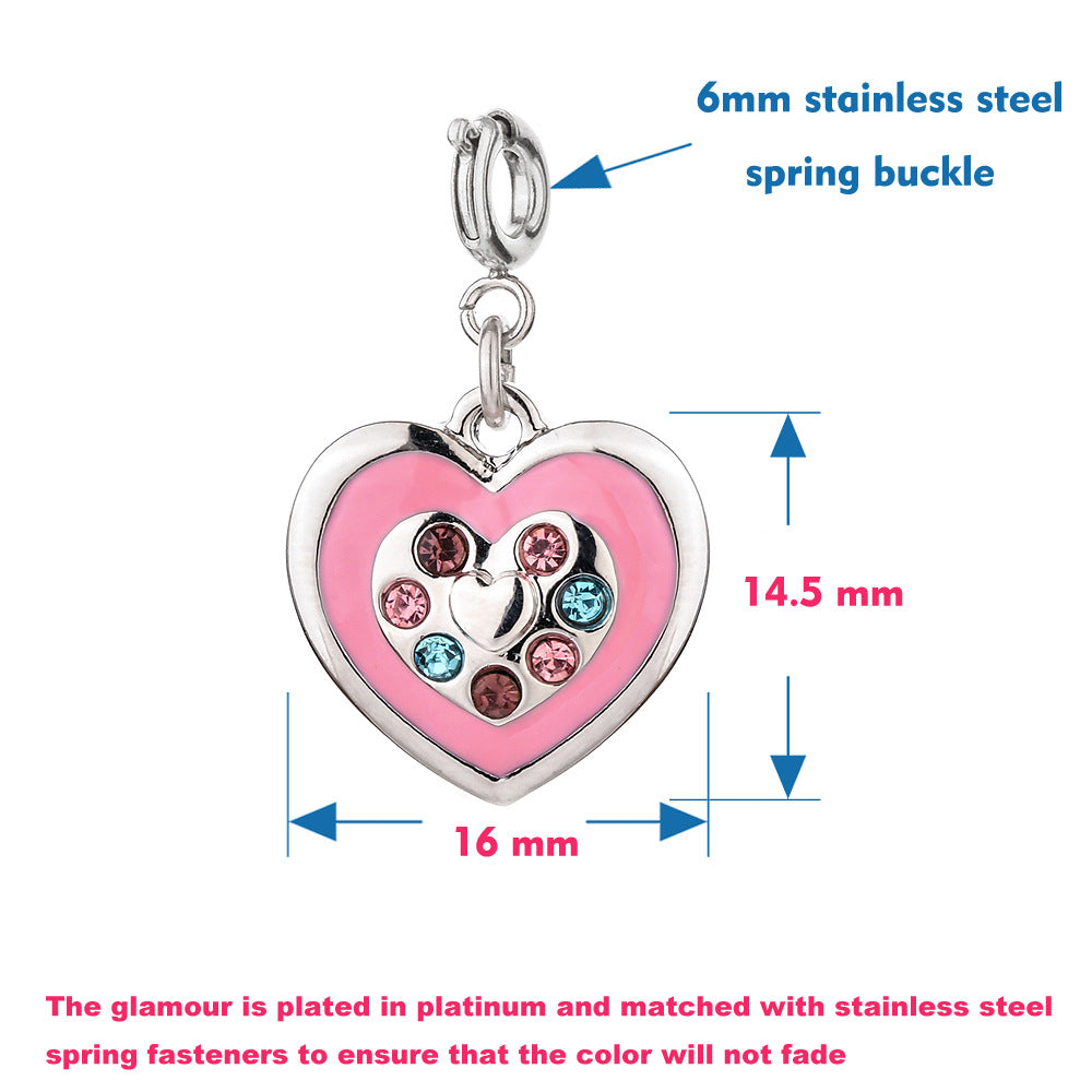 DIY Charm Accessories Alloy Key Pendant With Dripping