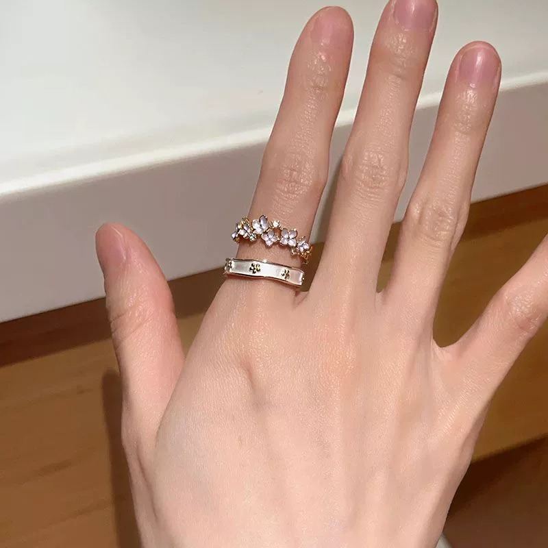 2026 New Luxury Fairy Butterfly Ring For Women, Korean Style Niche Unique Design Ring